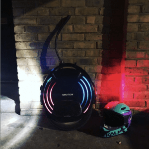 V10F Inmotion electric Unicycle and Kali Zoka fullface helmet 