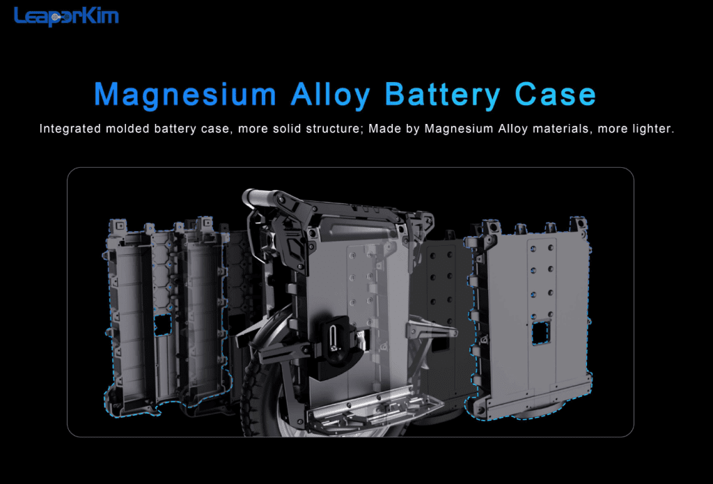 Veteran Patton S Electric Uncicylce at Personal Electric Transport London Magnesium alloy battery case - integrated molded battery case for more solid but ligher structure 