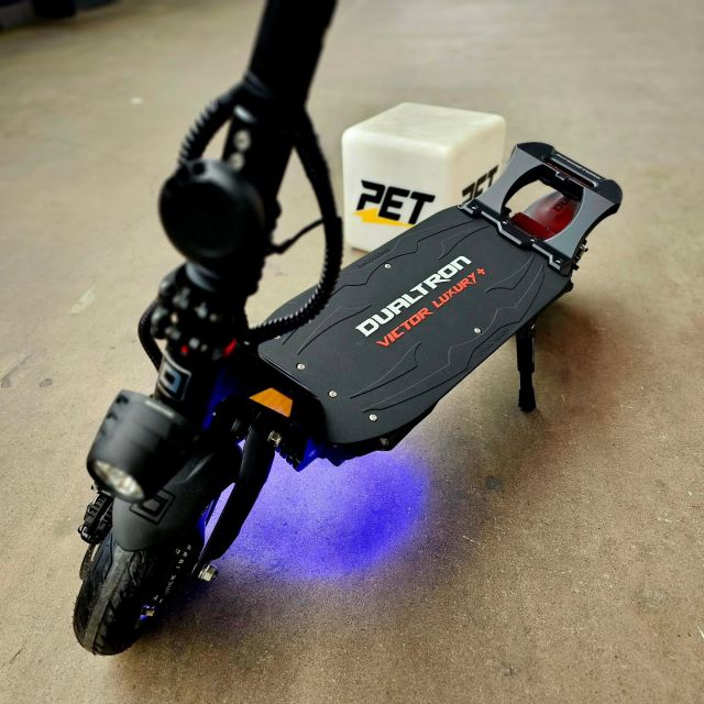 Dualtron Victor Luxury+ restocked! 
- massive 35Ah battery for long range
- 50+ mph top speed
- NUTT hydraulic disc brakes
- EY4 waterproof colour display
- indicators and loud horn

#dualtron #dualtronvictor #escooter #scooter #PersonalElectricTransport
